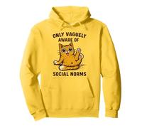 Motif chat amusant seulement vaguement conscient des normes sociales Sweat à Capuche