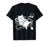 Motif Chat Amusant - Travail à Domicile - Humour à Distance T-Shirt
