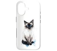 Motif Chat aux Yeux Bleus Coque pour iPhone 17