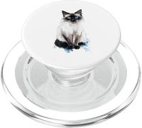 Motif Chat aux Yeux Bleus PopSockets PopGrip pour MagSafe