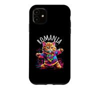 Motif Chat Dansant coloré et Amusant en Roumanie Coque pour iPhone 11