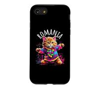 Motif Chat Dansant coloré et Amusant en Roumanie Coque pour iPhone SE (2020) / 7/8