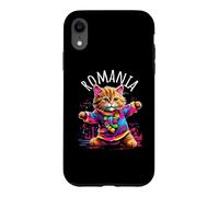 Motif Chat Dansant coloré et Amusant en Roumanie Coque pour iPhone XR