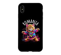 Motif Chat Dansant coloré et Amusant en Roumanie Coque pour iPhone XS Max