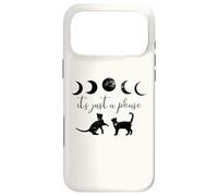 Motif Chat Humoristique rétro Citation It's Just a Phase Coque pour iPhone 17 Pro Max
