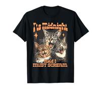 Motif Chat Hurlant de Minuit T-Shirt