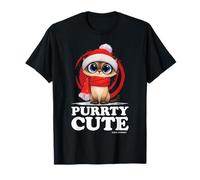 Motif Chat Mignon et Amusant, Un Cadeau Indispensable pour Noël et la Saint-Valentin T-Shirt