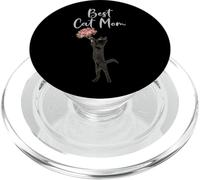 Motif Chat Noir avec Inscription Best Cat Mom PopSockets PopGrip pour MagSafe