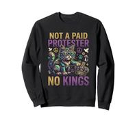 Motif Chat « Not A Paid Protester No Kings » Sweatshirt