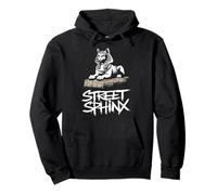 Motif chat sphinx de rue Sweat à Capuche