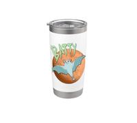 Motif chauve-souris et pleine lune Gobelet isotherme en acier inoxydable double paroi