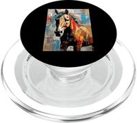 Motif Cheval, Abstrait, Vibrant, Cavalier PopSockets PopGrip pour MagSafe
