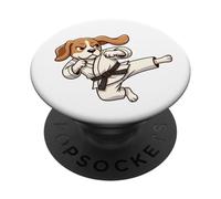Motif Chien Beagle Kung Fu Kick PopSockets PopGrip Adhésif