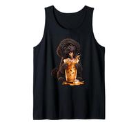 Motif Chien d'eau Portugais Amusant Amateur de café glacé Débardeur