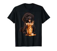 Motif Chien d'eau Portugais Amusant Amateur de café glacé T-Shirt