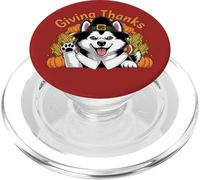 Motif Chien « Giving Thanks Pilgrim Happy Harvest » PopSockets PopGrip pour MagSafe