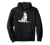 Motif Chien Husky de Sibérie Sweat à Capuche