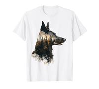 Motif Chien Malinois Belge T-Shirt, Homme, Blanc, 4XL