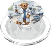 Motif Chien médical Retriever Doctor PopSockets PopGrip pour MagSafe