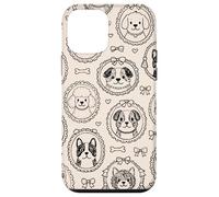 Motif Chien Mignon dessiné à la Main Animal Minimaliste Coque pour iPhone 12 Mini