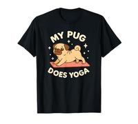 Motif Chien Mignon « My Pug Does Yoga » T-Shirt
