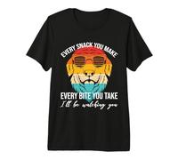 Motif Chien rétro - Every Bite You Take, I'll Be Watching You T-Shirt Haut de Gamme