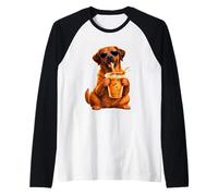 Motif Chien Rhodesian Ridgeback Amusant pour Les Amateurs de café glacé Manche Raglan