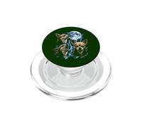 Motif Chihuahua Hurlant Lune tempête Amoureux des Chiens PopSockets PopGrip pour MagSafe