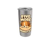 Motif chiot encore cinq minutes Gobelet isotherme en acier inoxydable double paroi