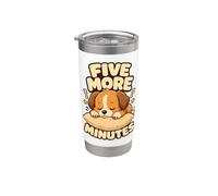 Motif chiot encore cinq minutes Gobelet isotherme en acier inoxydable double paroi