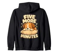 Motif Chiot Encore Cinq Minutes Sweat à Capuche