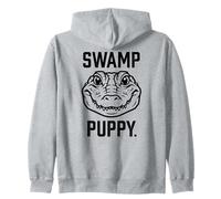 Motif Chiot Marais avec tête d'alligator Mignonne Sweat à Capuche