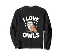 Motif Chouette effraie avec Inscription « I Love Owls » Sweatshirt