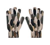 Motif Circulaire Gants d'hiver en Tricot, Motif Géométrique Abstrait Gants à écran Tactile Hommes et Femmes, Gant de Course à Pied Cyclisme Randonnée Conduite Travail Sportives de Plein Air