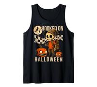 Motif Citrouille de pêche Squelette d'halloween Débardeur