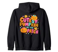 Motif Citrouille la Plus Mignonne dans Le Patch Fall Kids Sweat à Capuche