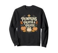 Motif citrouilles prières et louanges Chrétiennes d'automne Sweatshirt