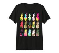 Motif Collage d'ananas Tropical, île vibrante, esthétique T-Shirt Haut de Gamme
