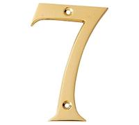 Motif Collection Premium 10,2 cm Finition Laiton Poli Maison Numéro de Porte Number 7