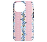 Motif Coquette Bleu Forget Me Not Bows Coque pour iPhone 16 Pro