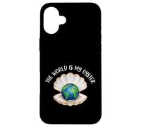 Motif Coquillage du Globe terrestre The World is My Oyster Coque pour iPhone 16 Plus