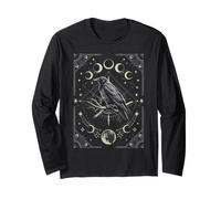 Motif Corbeau de Minuit et Corbeau Mystique Sorcellerie Manche Longue