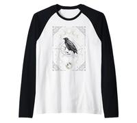 Motif Corbeau de Minuit et Corbeau Mystique Sorcellerie Manche Raglan