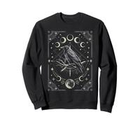Motif Corbeau de Minuit et Corbeau Mystique Sorcellerie Sweatshirt