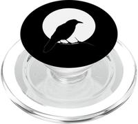 Motif Corbeau et Lune pour Amoureux des Animaux PopSockets PopGrip pour MagSafe