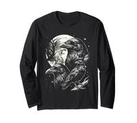 Motif Corbeau Style années 90 Vintage esthétique Y2K Manche Longue