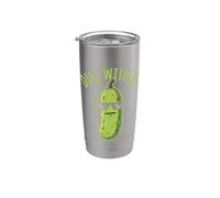 Motif cornichon à l'aneth avec son adorable cornichon humoristique Gobelet isotherme en acier inoxydable double paroi