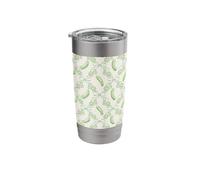 Motif cornichon vert et nœud vert Gobelet isotherme en acier inoxydable double paroi