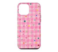 Motif Cosmique Rose à Carreaux Pastel Preppy Y2K Coque pour iPhone 12 Pro Max