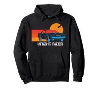 Motif Coucher de Soleil rétro Knight Rider Sweat à Capuche